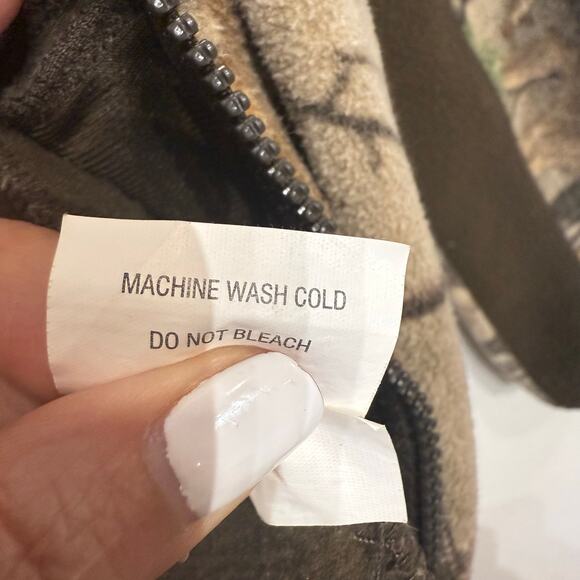 Game Winner Green Camo Full Zip Sweater Sz M - Picture 7 of 13